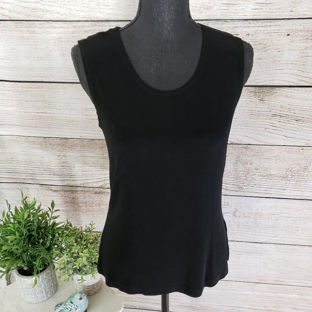 ✨4/$25 COLDWATER CREEK BLACK SLEEVELESS TOP -SMALL